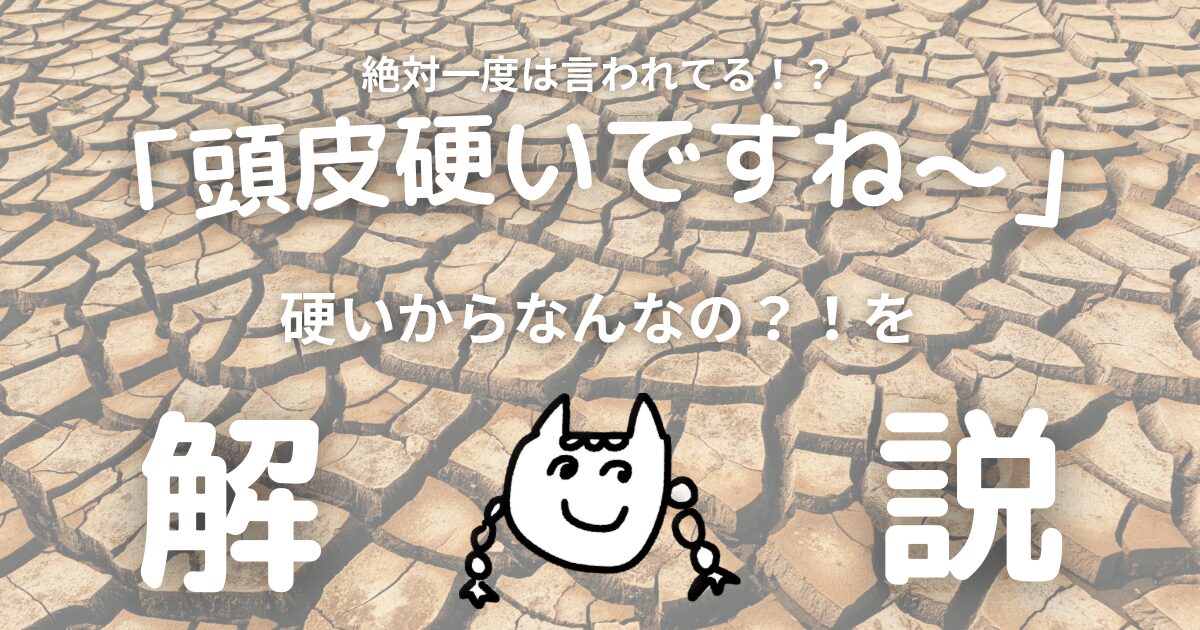 頭皮が硬いと一度でも言われ人は見るべきブログ